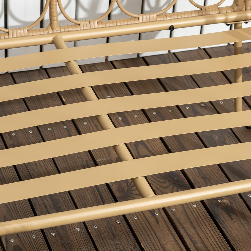 Salon de Jardin 4 Places Provence – Canapé, 2 Fauteuils & Table en Verre