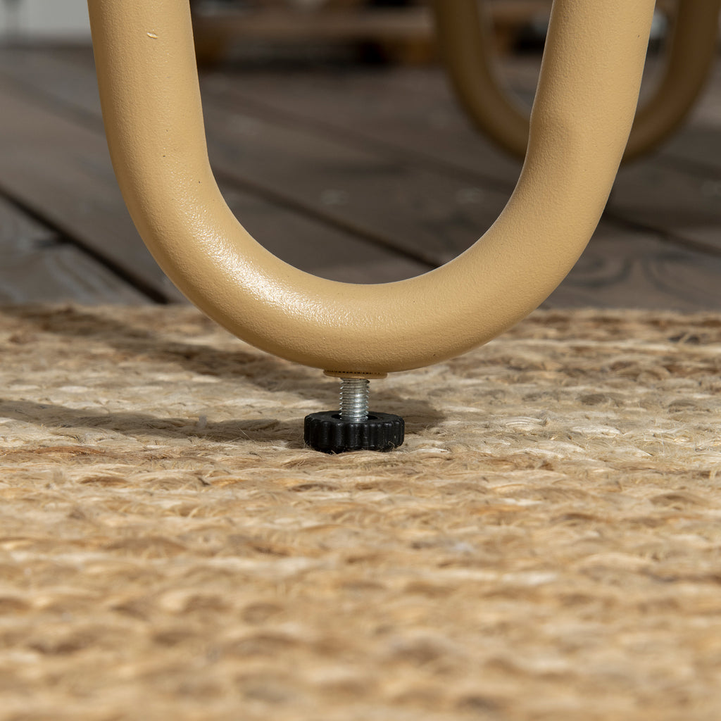 Salon de Jardin 4 Places Provence – Canapé, 2 Fauteuils & Table en Verre