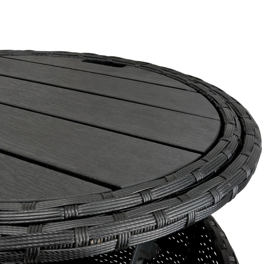 salon de jardin premium, oasis 185cm, modulable gris anthracite